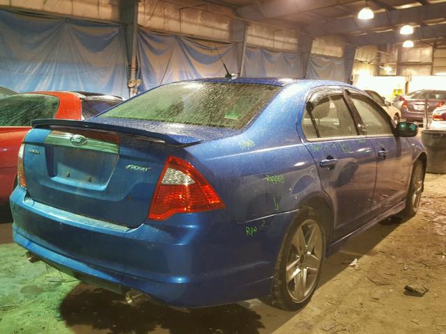 3FAHP0KC1BR105788 - 2011 FORD FUSION SPO BLUE photo 4