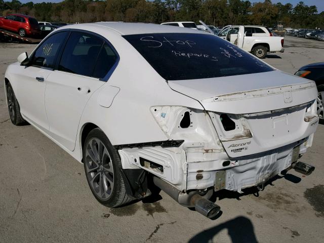 1HGCR2F57FA185508 - 2015 HONDA ACCORD SPO WHITE photo 3