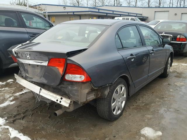 2HGFA16539H343668 - 2009 HONDA CIVIC LX SILVER photo 4