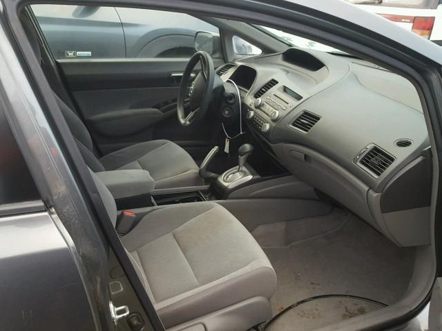 2HGFA16539H343668 - 2009 HONDA CIVIC LX SILVER photo 5