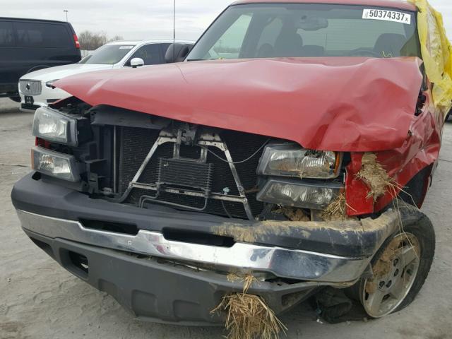 2GCEK13T551213422 - 2005 CHEVROLET SILVERADO RED photo 9