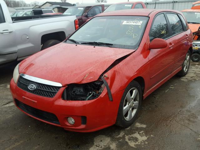 KNAFE161X75001247 - 2007 KIA SPECTRA5 S RED photo 2