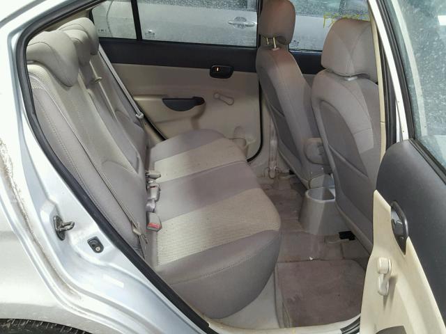 KMHCN46C17U137499 - 2007 HYUNDAI ACCENT GLS SILVER photo 6