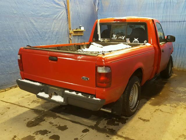 1FTYR10D63PA96228 - 2003 FORD RANGER RED photo 4