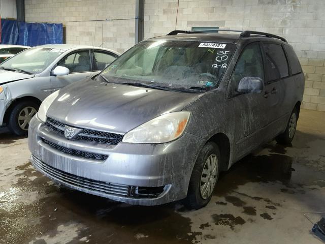 5TDZA23C84S220947 - 2004 TOYOTA SIENNA CE GRAY photo 2