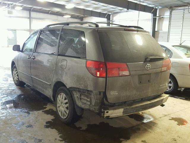 5TDZA23C84S220947 - 2004 TOYOTA SIENNA CE GRAY photo 3