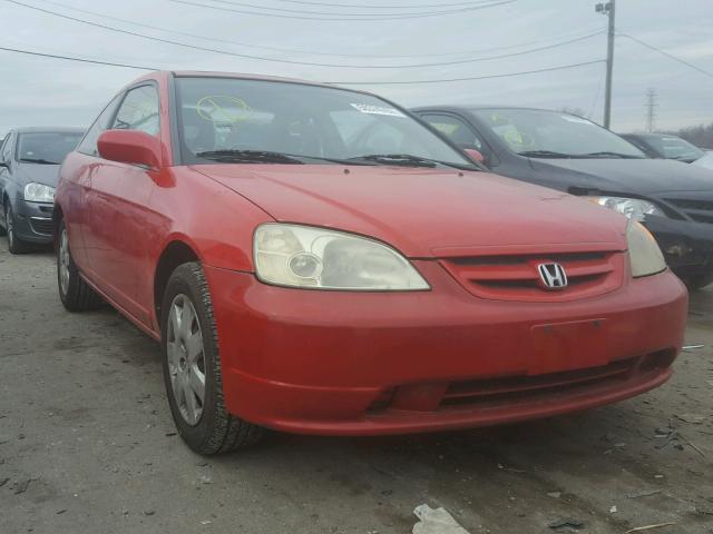 1HGEM22902L078671 - 2002 HONDA CIVIC EX RED photo 1