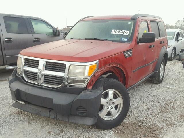 1D8GT28K37W590999 - 2007 DODGE NITRO SXT RED photo 2