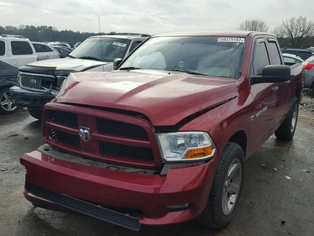 1C6RD6FTXCS212016 - 2012 DODGE RAM 1500 S MAROON photo 2