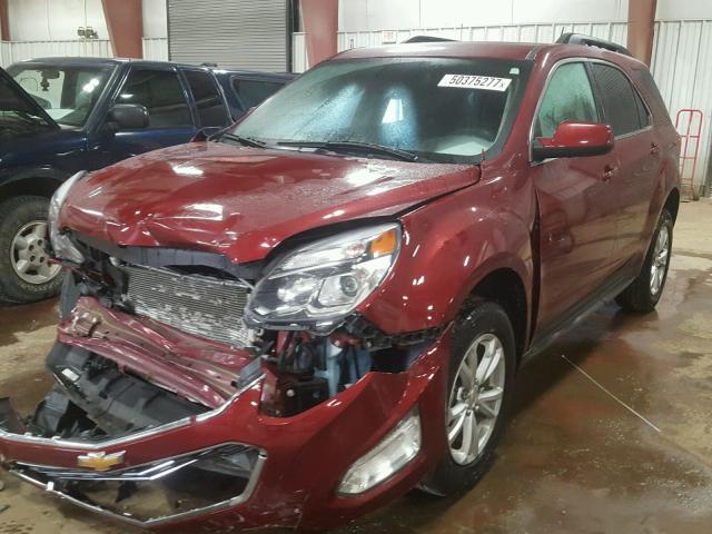 2GNFLFEK3H6199053 - 2017 CHEVROLET EQUINOX LT MAROON photo 2