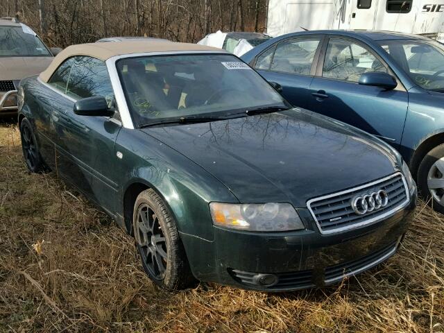 WAUDT48H34K008305 - 2004 AUDI A4 QUATTRO GREEN photo 1