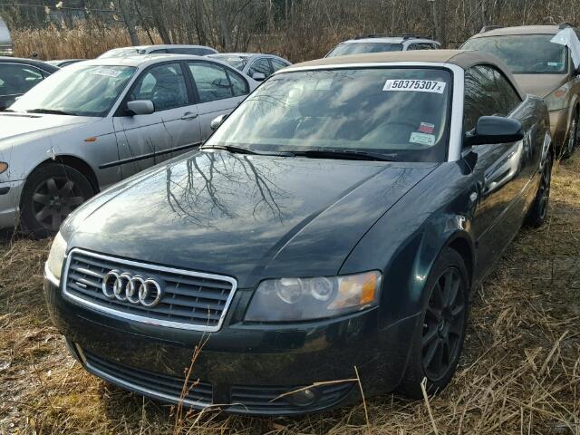 WAUDT48H34K008305 - 2004 AUDI A4 QUATTRO GREEN photo 2