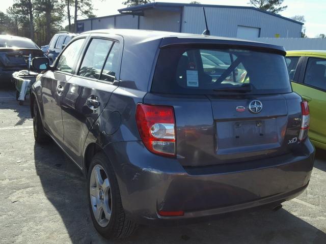 JTKKU4B40AJ051801 - 2010 TOYOTA SCION XD GRAY photo 3