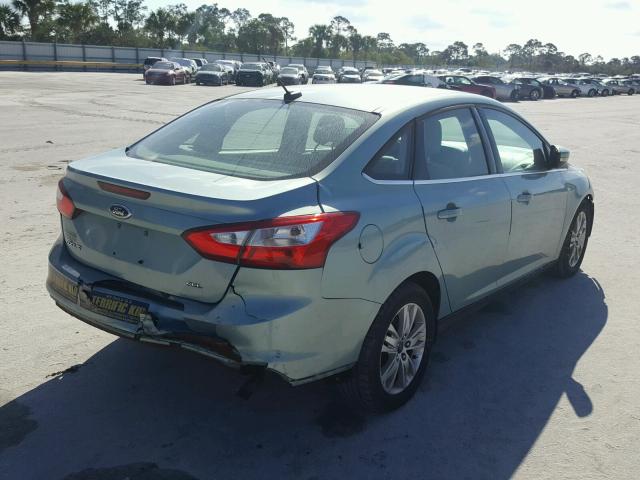 1FAHP3H2XCL363484 - 2012 FORD FOCUS SEL GREEN photo 4