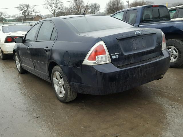 3FAHP07Z69R192269 - 2009 FORD FUSION SE BLUE photo 3