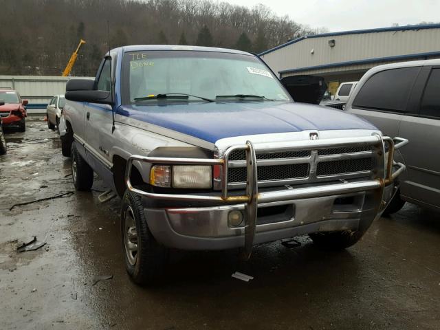 1B7HF16Y7TS596012 - 1996 DODGE RAM 1500 BLUE photo 1