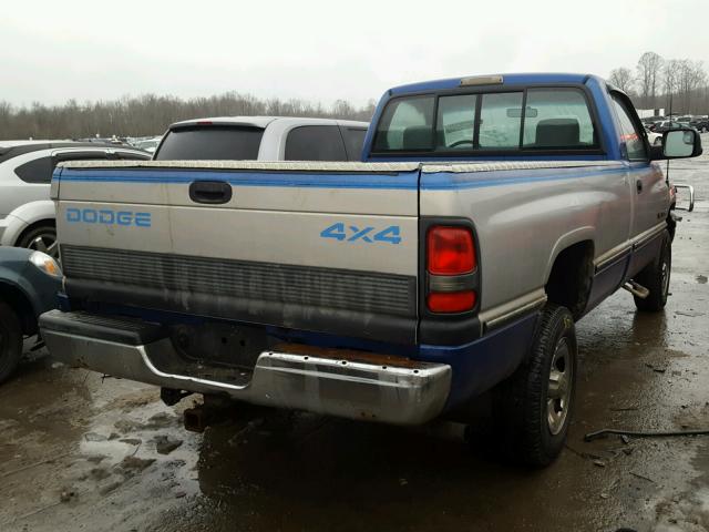 1B7HF16Y7TS596012 - 1996 DODGE RAM 1500 BLUE photo 4