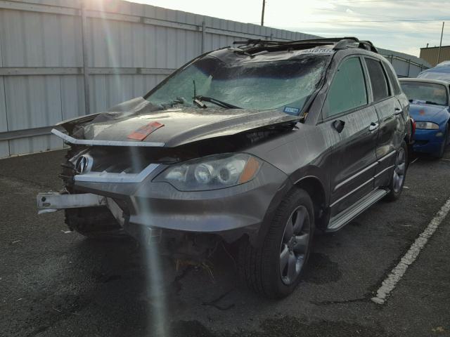 5J8TB18287A011062 - 2007 ACURA RDX GRAY photo 2