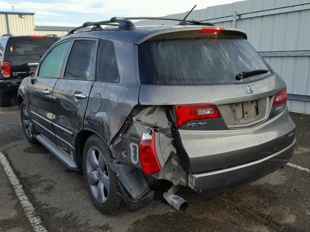 5J8TB18287A011062 - 2007 ACURA RDX GRAY photo 3