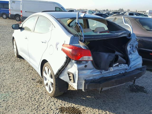 KMHDH4AEXDU512404 - 2013 HYUNDAI ELANTRA GL BLUE photo 3