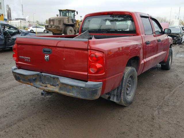 1D7HW28K28S508088 - 2008 DODGE DAKOTA QUA RED photo 4