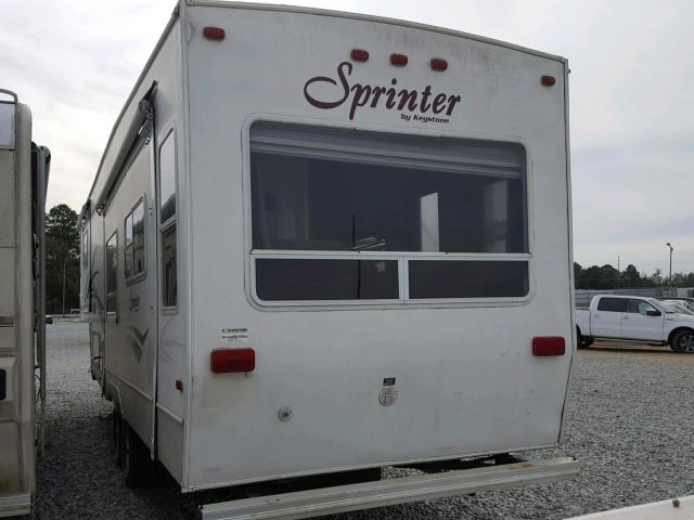 4YDF2922221204896 - 2002 KEYSTONE SPRINTER WHITE photo 3