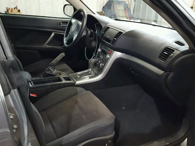 4S3BL616597230773 - 2009 SUBARU LEGACY 2.5 GRAY photo 5