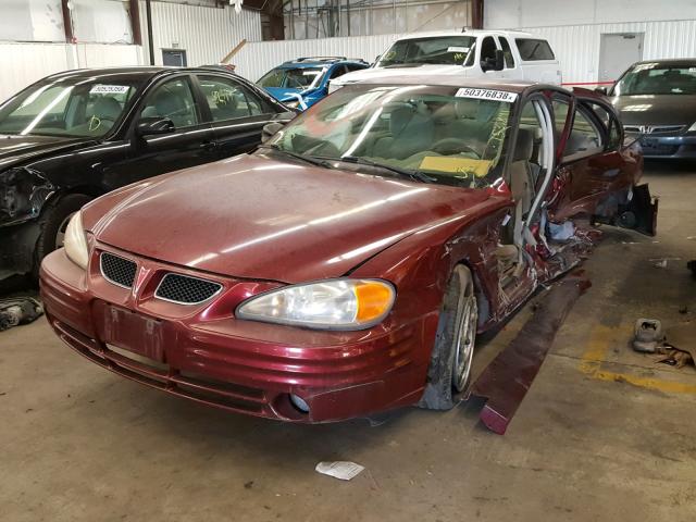 1G2NF52T3YM872271 - 2000 PONTIAC GRAND AM S Tünd qırmızı foto 2