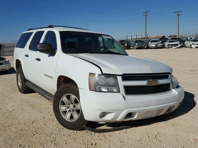 3GNFC16028G249218 - 2008 CHEVROLET SUBURBAN C WHITE photo 1