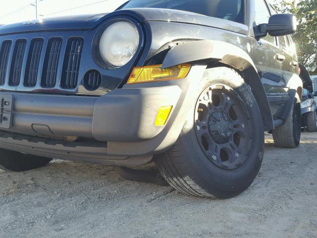 1J4GL48K37W523484 - 2007 JEEP LIBERTY SP BLACK photo 9