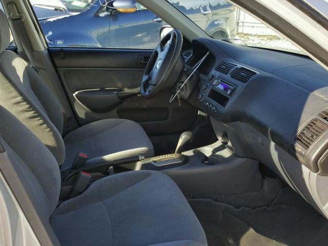 2HGES16541H601497 - 2001 HONDA CIVIC LX SILVER photo 5