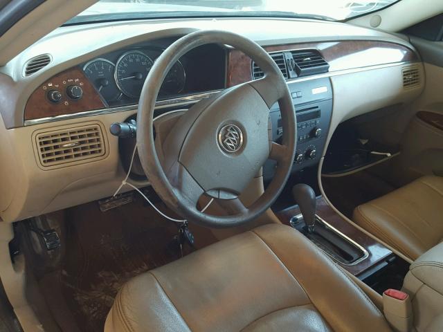 2G4WC582061196731 - 2006 BUICK LACROSSE C TAN photo 9