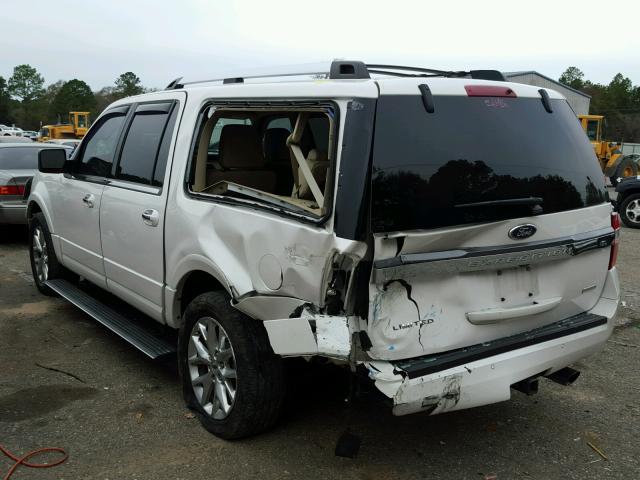 1FMJK1KT7FEF33062 - 2015 FORD EXPEDITION WHITE photo 3