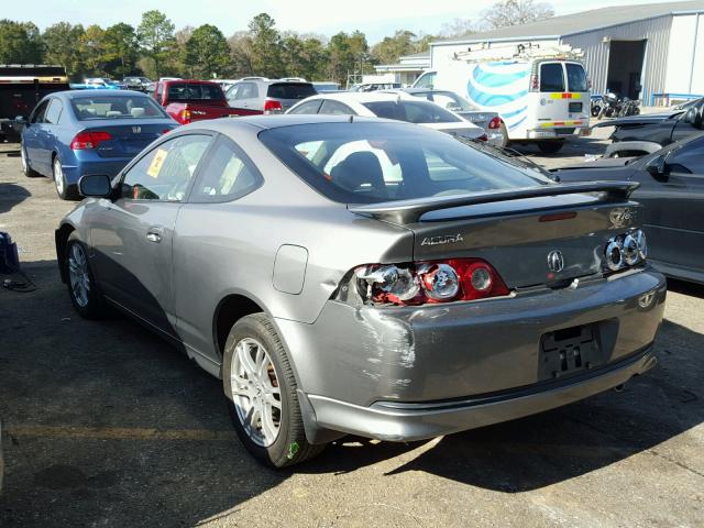 JH4DC54815S010794 - 2005 ACURA RSX GRAY photo 3