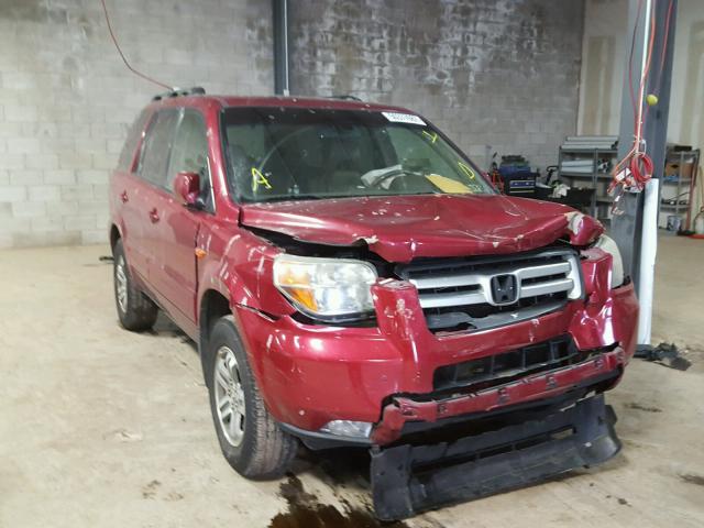 5FNYF18676B004976 - 2006 HONDA PILOT EX MAROON photo 1