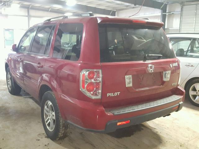 5FNYF18676B004976 - 2006 HONDA PILOT EX MAROON photo 3