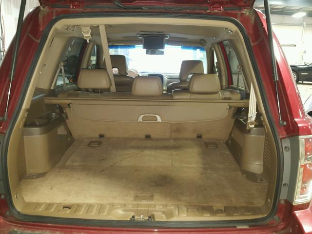 5FNYF18676B004976 - 2006 HONDA PILOT EX MAROON photo 9