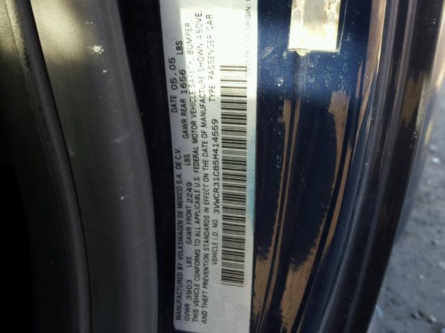 3VWCR31C85M414559 - 2005 VOLKSWAGEN NEW BEETLE 蓝色 照片 10