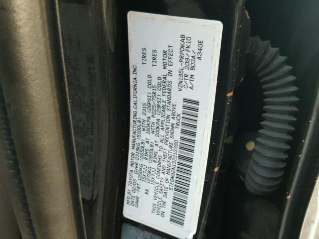 5TEGN92N13Z213380 - 2003 TOYOTA TACOMA DOU BLACK photo 10