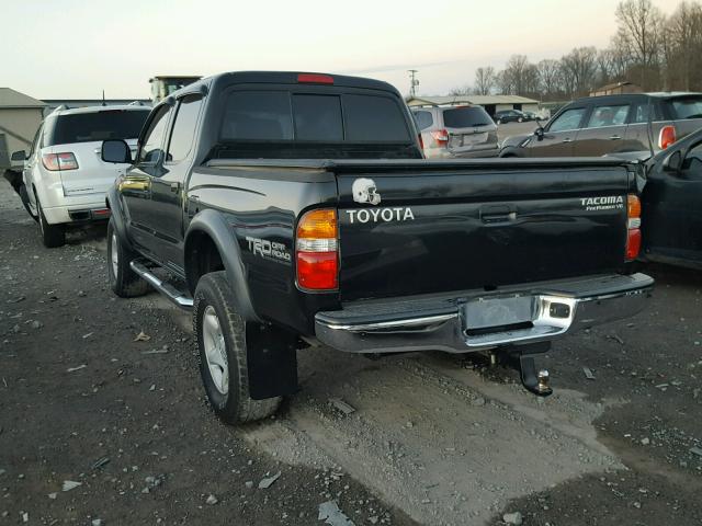 5TEGN92N13Z213380 - 2003 TOYOTA TACOMA DOU BLACK photo 3