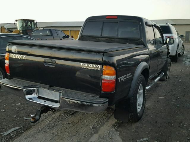 5TEGN92N13Z213380 - 2003 TOYOTA TACOMA DOU BLACK photo 4