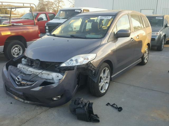 JM1CR2WL0A0382628 - 2010 MAZDA 5 SILVER photo 2