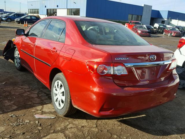 JTDBU4EE3B9136470 - 2011 TOYOTA COROLLA BA RED photo 3