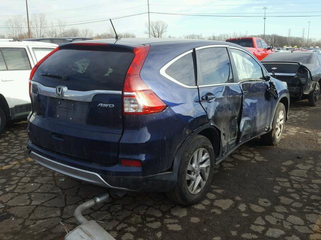 2HKRM4H57GH606198 - 2016 HONDA CR-V EX BLUE photo 4