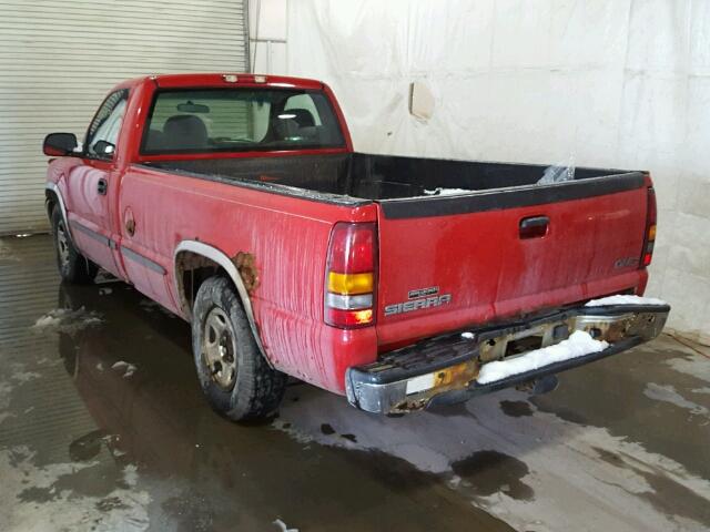 1GTEC14V12E147152 - 2002 GMC NEW SIERRA RED photo 3