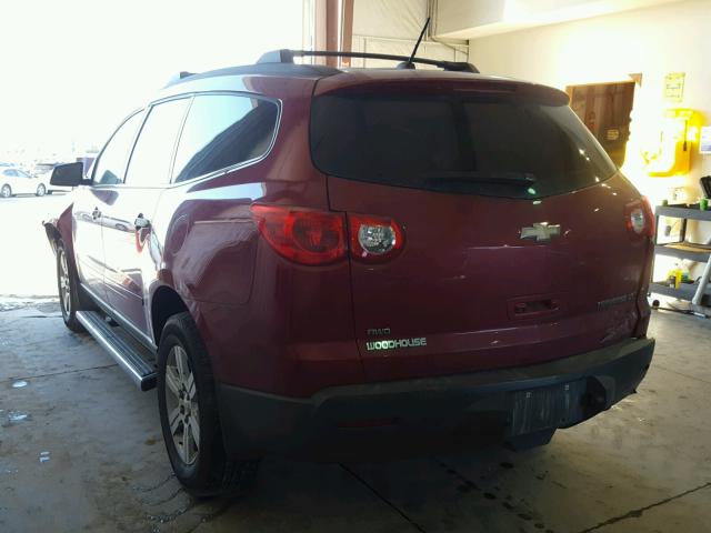 1GNKVJED6CJ213973 - 2012 CHEVROLET TRAVERSE L RED photo 3