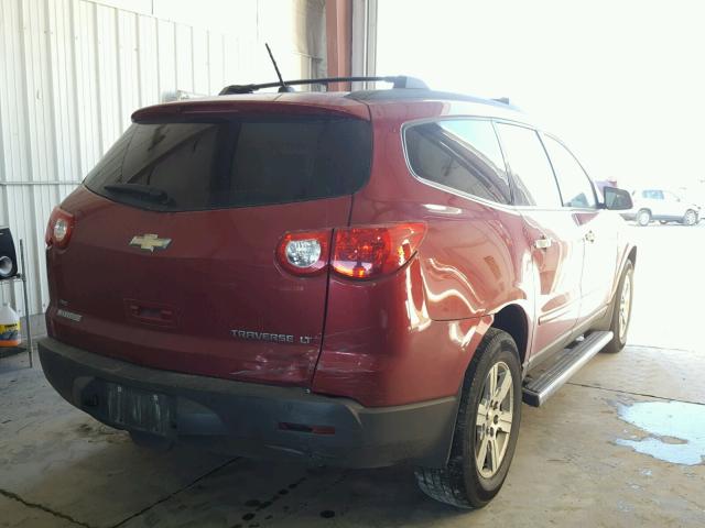 1GNKVJED6CJ213973 - 2012 CHEVROLET TRAVERSE L RED photo 4