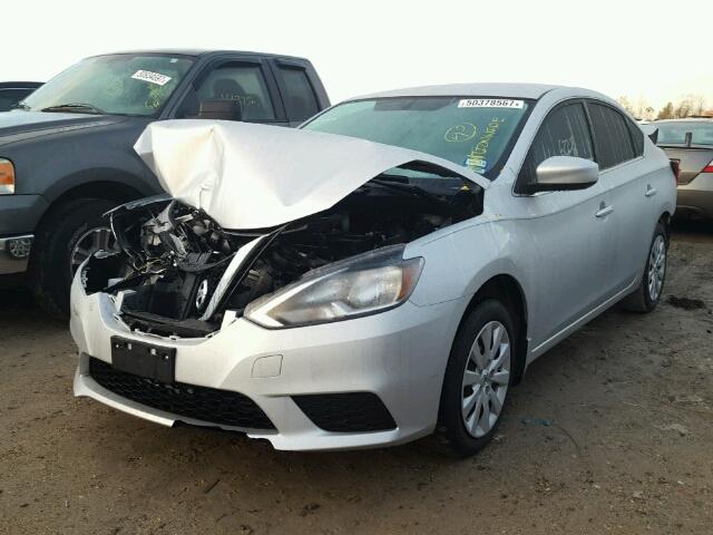 3N1AB7AP2HY366016 - 2017 NISSAN SENTRA S SILVER photo 2