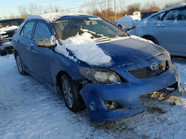 1NXBU4EE6AZ290369 - 2010 TOYOTA COROLLA BA BLUE photo 1