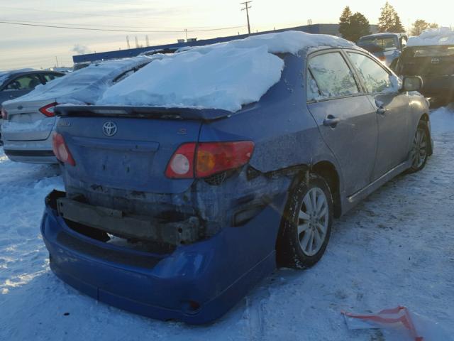 1NXBU4EE6AZ290369 - 2010 TOYOTA COROLLA BA BLUE photo 4